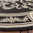 Safavieh Courtyard Black Indoor Outdoor Rug - Round 7'10