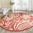 Safavieh Courtyard Red Indoor Outdoor Rug - Round 7'10