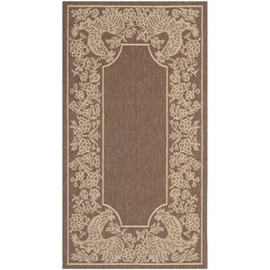 Safavieh Courtyard Chocolate Indoor Outdoor Rug - 2' x 3'7&quot