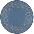 Safavieh Courtyard Blue Indoor Outdoor Rug - Round 7'10
