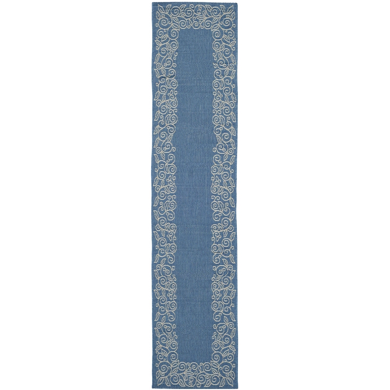 Safavieh Courtyard Blue Indoor Outdoor Rug - Runner 2'4
