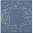 Safavieh Courtyard Blue Indoor Outdoor Rug - Square 7'10