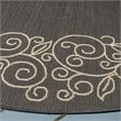Safavieh Courtyard Black Indoor Outdoor Rug - Round 7'10