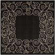Safavieh Courtyard Black Indoor Outdoor Rug - Square 7'10