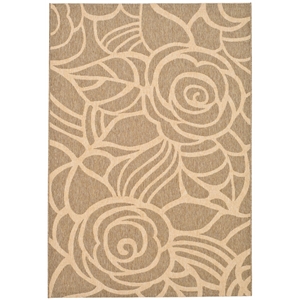 Safavieh Courtyard Coffee Indoor Outdoor Rug - 9' x 12'