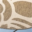 Safavieh Courtyard Coffee Indoor Outdoor Rug - Round 6'7