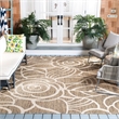 Safavieh Courtyard Coffee Indoor Outdoor Rug - Square 6'7