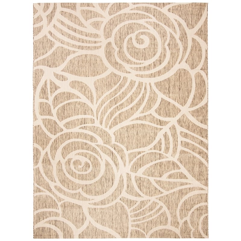 Safavieh Courtyard Coffee Indoor Outdoor Rug - Square 6'7