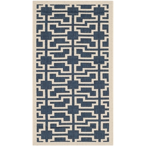 Safavieh Courtyard Navy Indoor Outdoor Rug - 2' x 3'7&quot