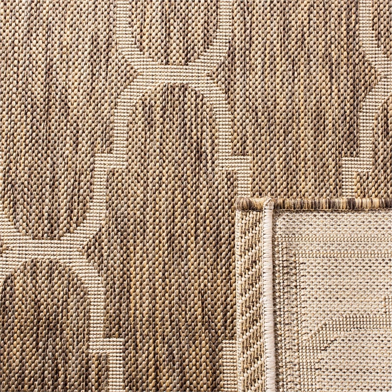 Safavieh Courtyard Brown Indoor Outdoor Rug - 9' x 12'6