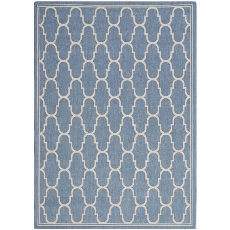 Safavieh Courtyard Blue Indoor Outdoor Rug - 4' x 5'7