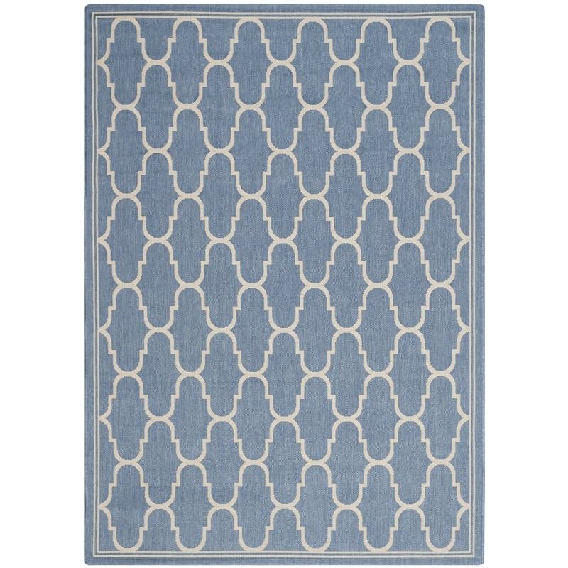 Safavieh Courtyard Blue Indoor Outdoor Rug - 6'7
