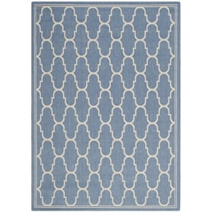 Safavieh Courtyard Blue Indoor Outdoor Rug - 6'7&quot x 9'6&quot