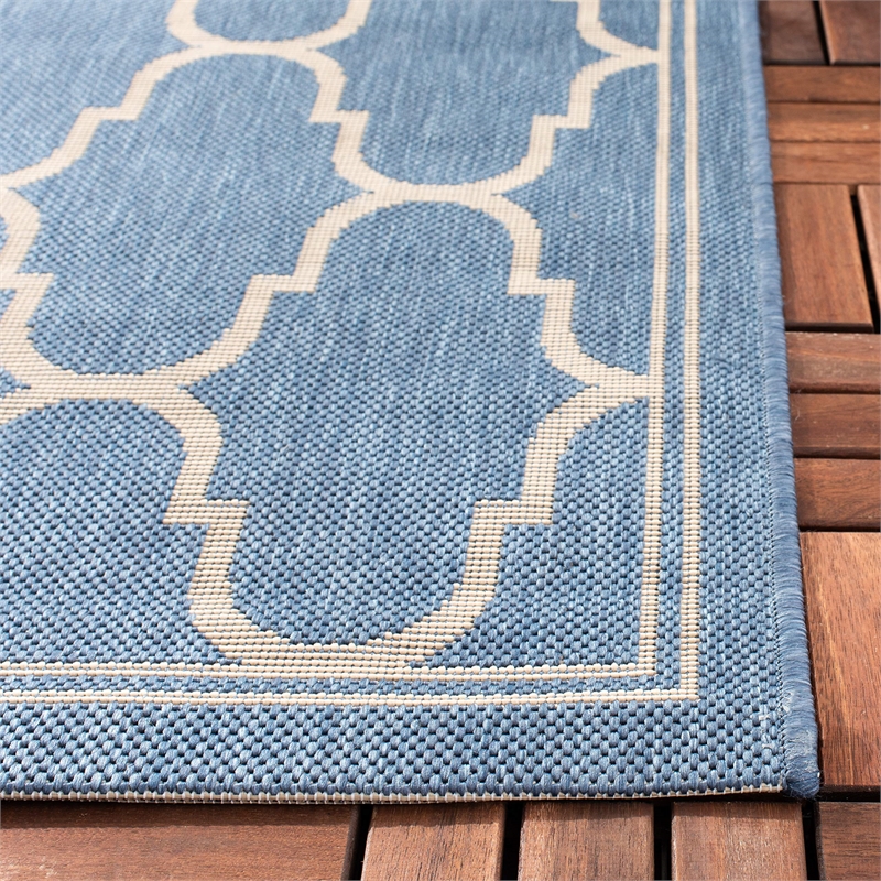 Safavieh Courtyard Blue Indoor Outdoor Rug - 9' x 12'6
