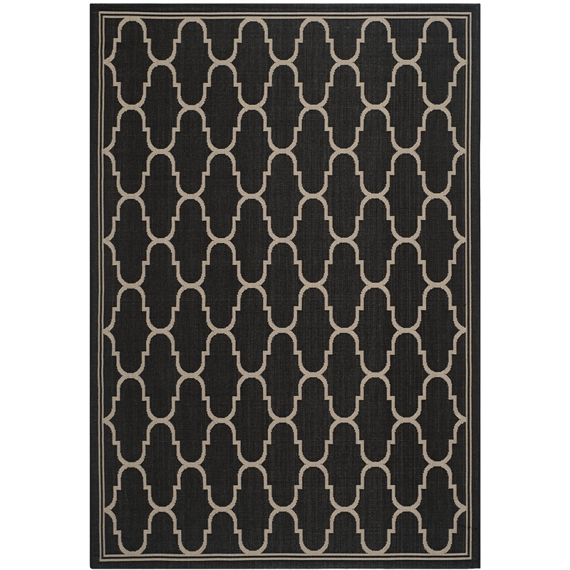Safavieh Courtyard Black Indoor Outdoor Rug - 5'3