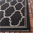 Safavieh Courtyard Black Indoor Outdoor Rug - 5'3