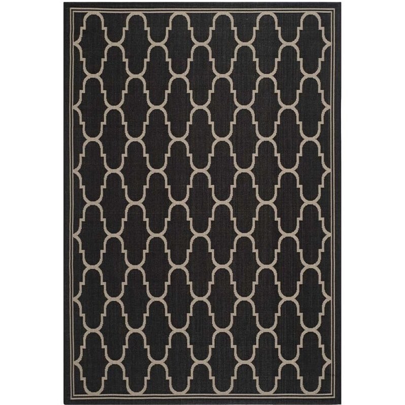 Safavieh Courtyard Black Indoor Outdoor Rug - 8' x 11'2