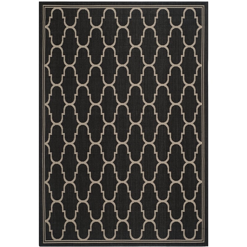 Safavieh Courtyard Black Indoor Outdoor Rug - 9' x 12'6