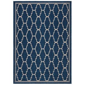 Safavieh Courtyard Navy Indoor Outdoor Rug - 4' x 5'7&quot