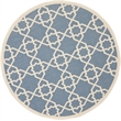 Safavieh Courtyard Blue Indoor Outdoor Rug - Round 7'10