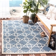 Safavieh Courtyard Blue Indoor Outdoor Rug - Square 7'10