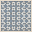 Safavieh Courtyard Blue Indoor Outdoor Rug - Square 7'10