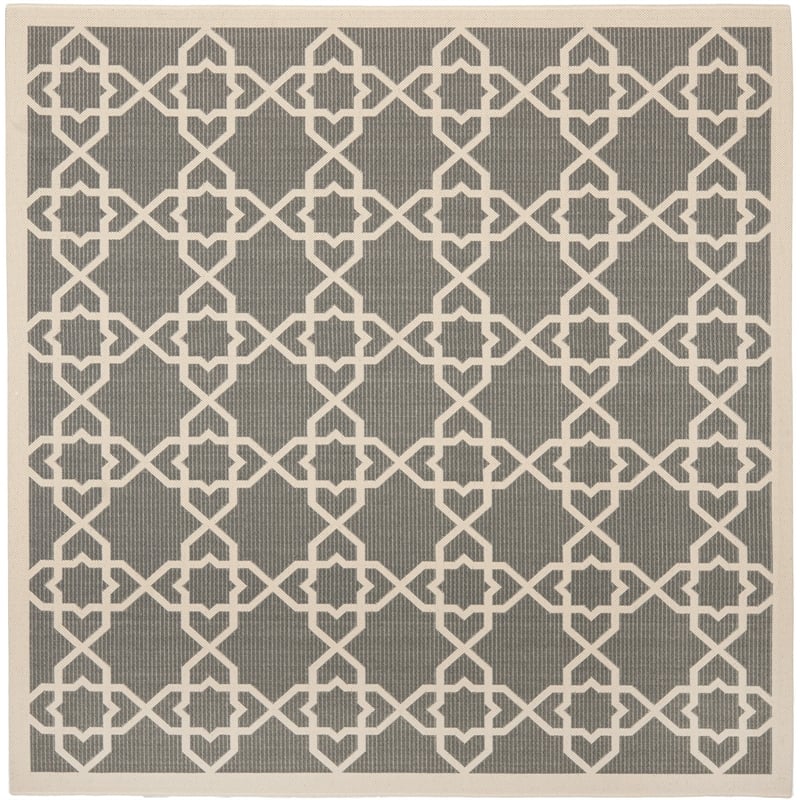 Safavieh Courtyard Grey Indoor Outdoor Rug - Square 7'10