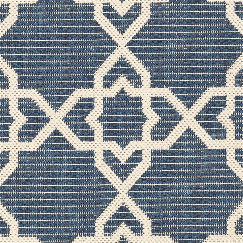 Safavieh Courtyard Navy Indoor Outdoor Rug - Runner 2'7