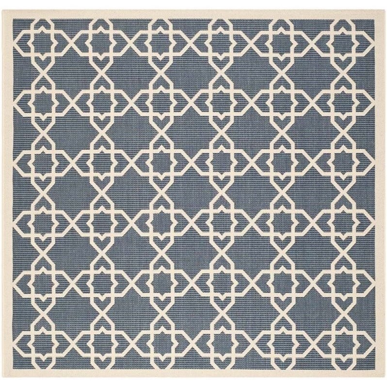 Safavieh Courtyard Navy Indoor Outdoor Rug - Square 4'