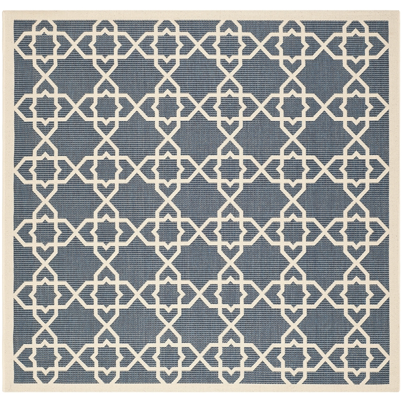 Safavieh Courtyard Navy Indoor Outdoor Rug - Square 7'10