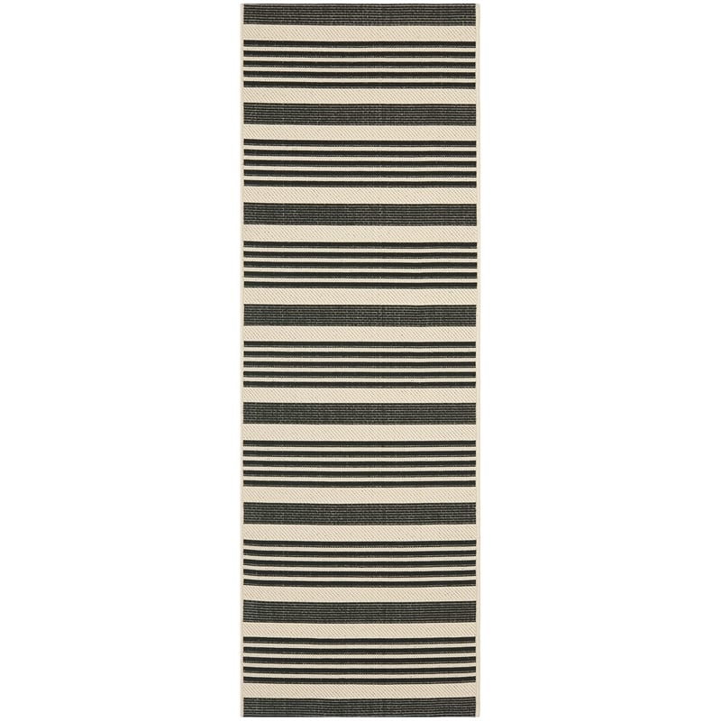 Safavieh Courtyard Black Indoor Outdoor Rug - Runner 2'3