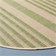 Safavieh Courtyard Beige Indoor Outdoor Rug - Round 5'