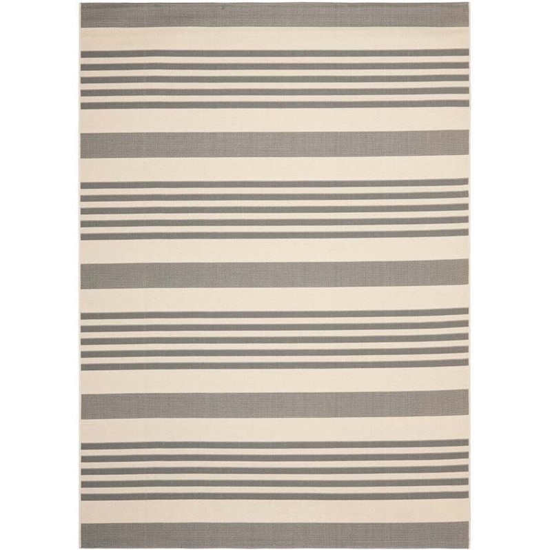 Safavieh Courtyard Grey Indoor Outdoor Rug - 9' x 12' | Cymax Business