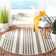 Safavieh Courtyard Grey Indoor Outdoor Rug - Round 4'