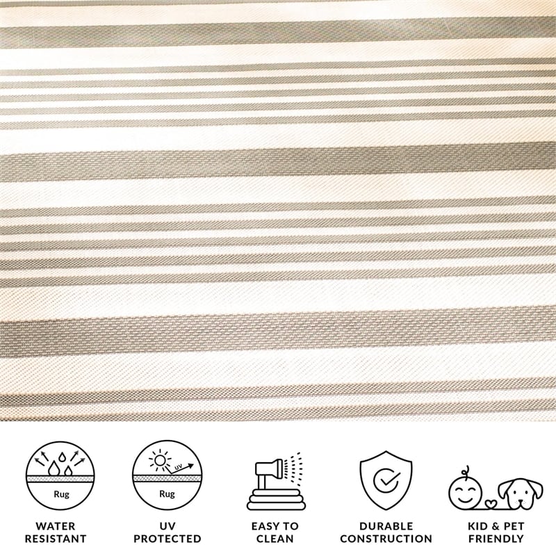 Safavieh Courtyard Grey Indoor Outdoor Rug - Square 5'3