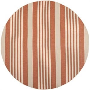 Safavieh Courtyard Terracotta Indoor Outdoor Rug - Round 7'10&quot