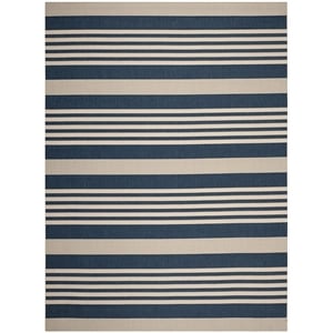 Safavieh Courtyard Navy Indoor Outdoor Rug - 6'7&quot x 9'6&quot