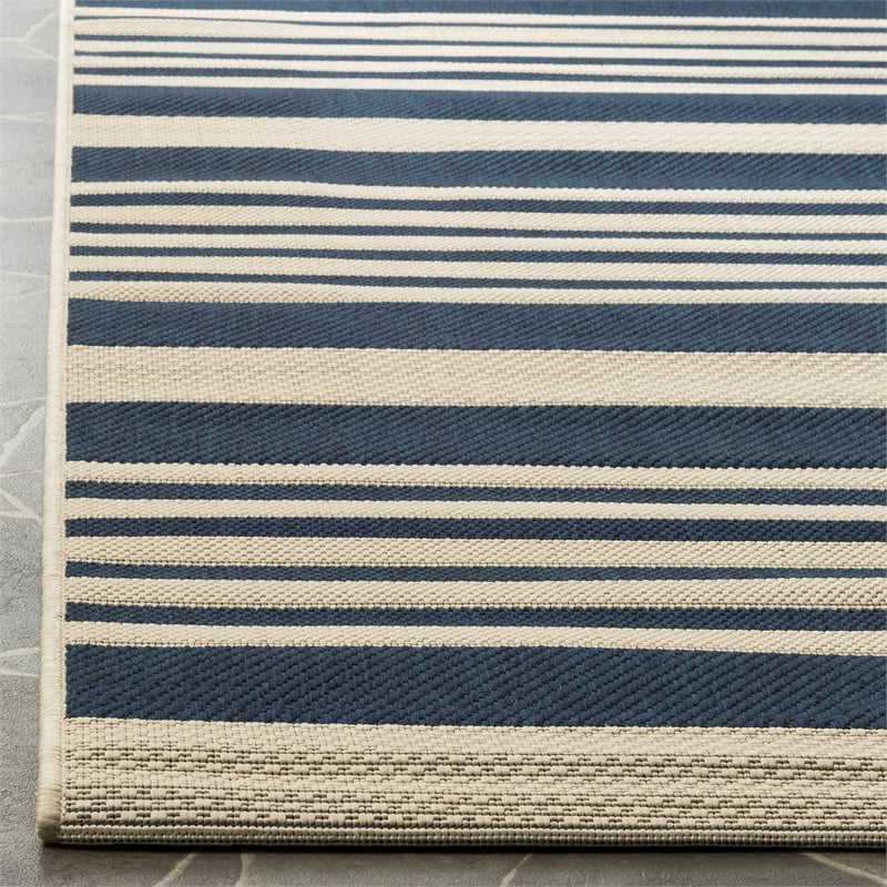 Safavieh Courtyard Navy Indoor Outdoor Rug - 6'7