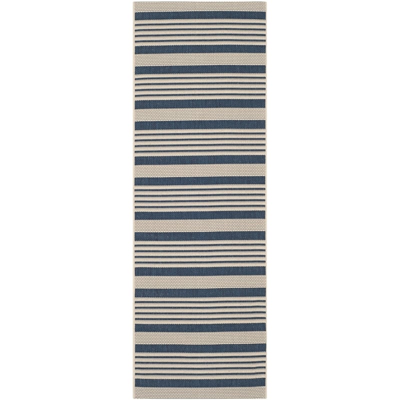 Safavieh Courtyard Navy Indoor Outdoor Rug - Runner 2'3