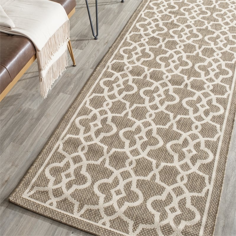 Safavieh Courtyard Mocha Indoor Outdoor Rug - 2' x 3'7