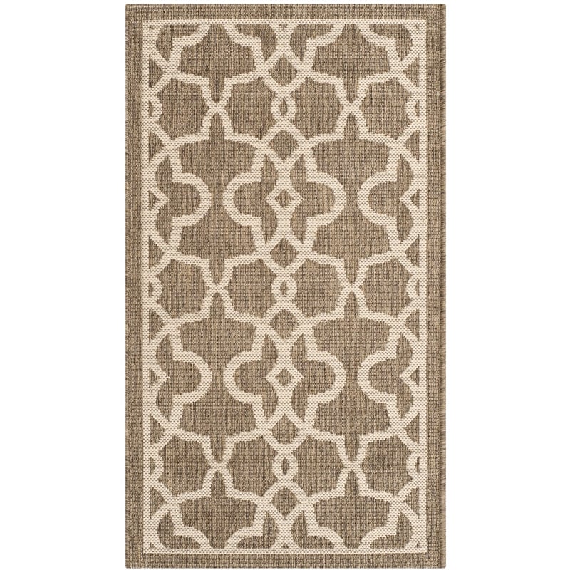 Safavieh Courtyard Mocha Indoor Outdoor Rug - 2' x 3'7
