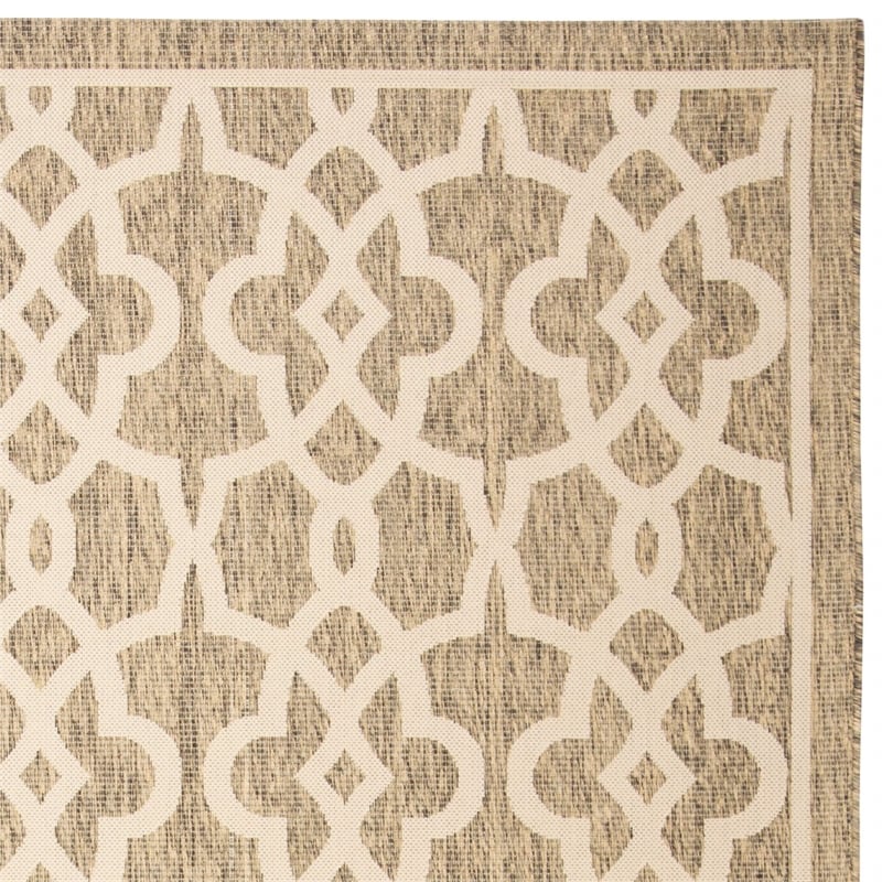 Safavieh Courtyard Mocha Indoor Outdoor Rug - 5'3