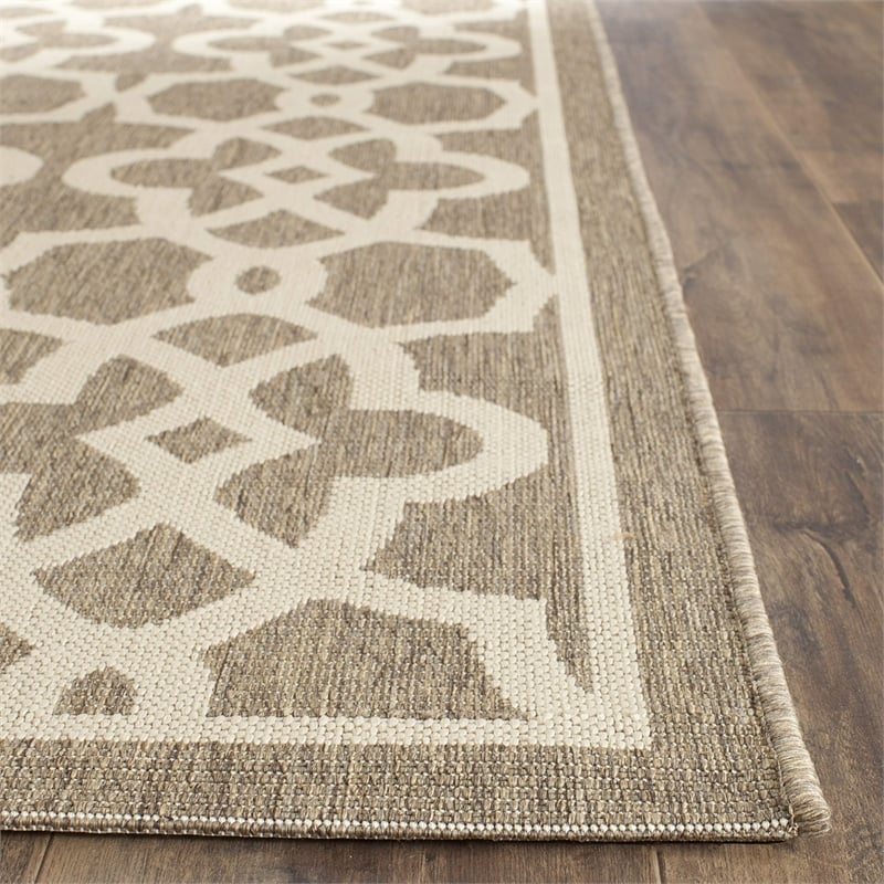 Safavieh Courtyard Mocha Indoor Outdoor Rug - Runner 2'7