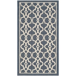 Safavieh Courtyard Navy Indoor Outdoor Rug - 2' x 3'7&quot