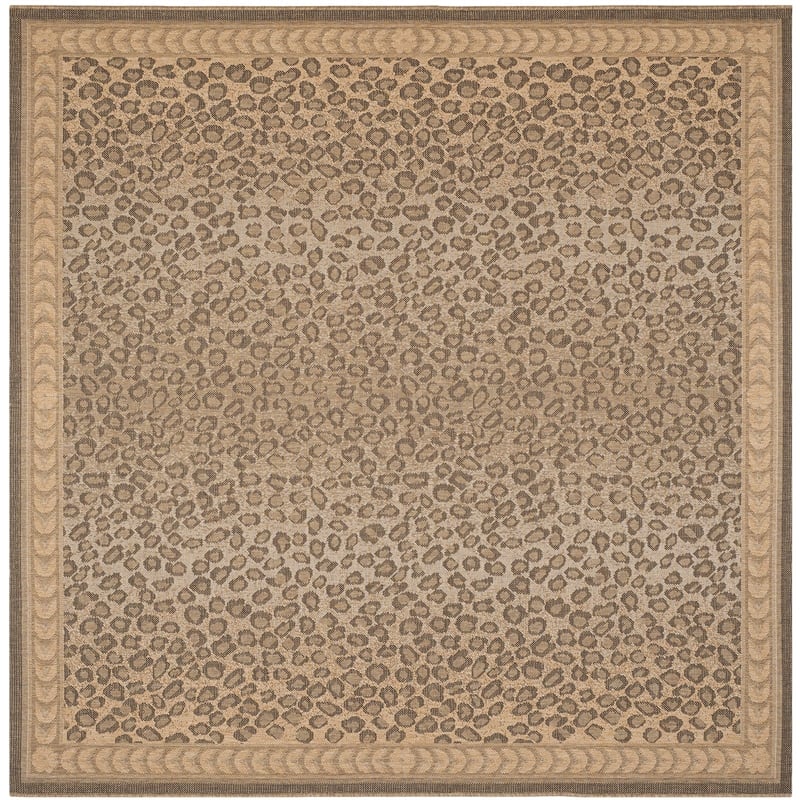 Safavieh Courtyard Natural Indoor Outdoor Rug - Square 7'10