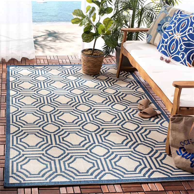 Safavieh Courtyard Beige Indoor Outdoor Rug - 2'7