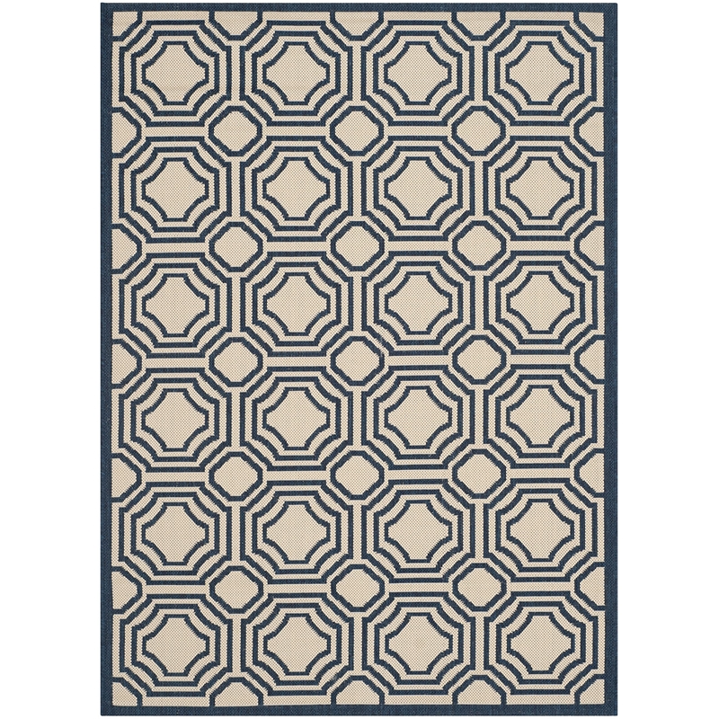 Safavieh Courtyard Beige Indoor Outdoor Rug - 4' x 5'7