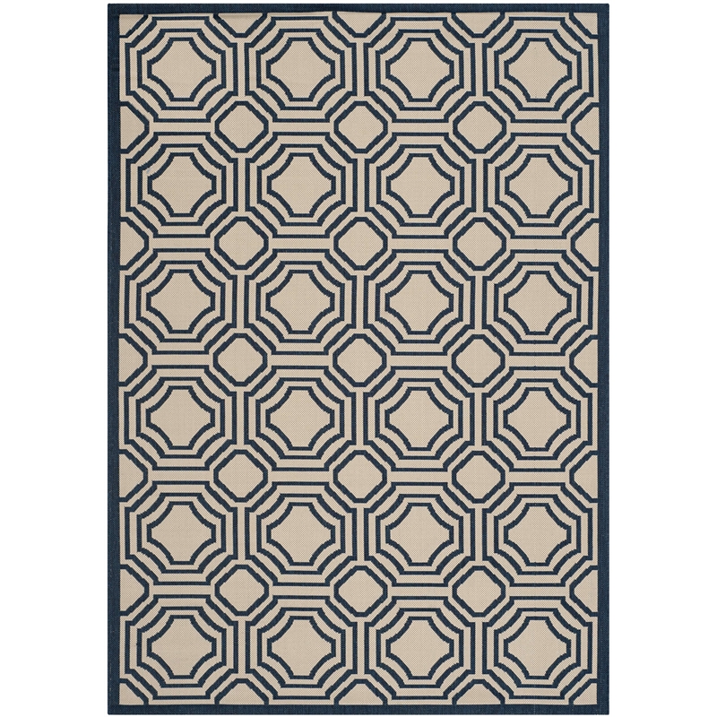 Safavieh Courtyard Beige Indoor Outdoor Rug - 5'3