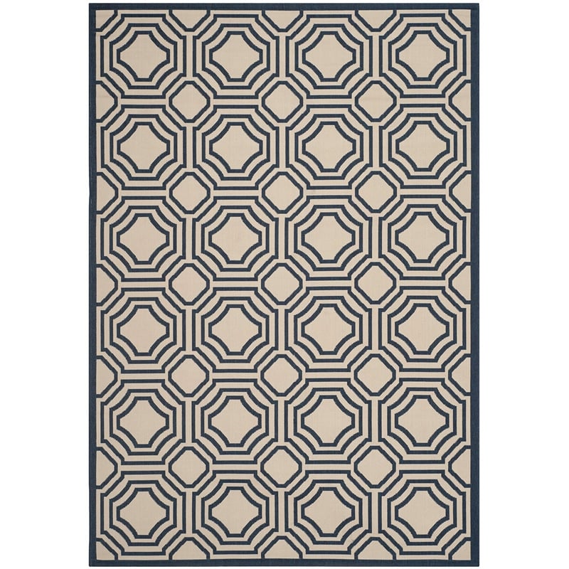 Safavieh Courtyard Beige Indoor Outdoor Rug - 6'7