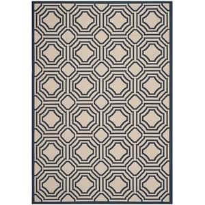 Safavieh Courtyard Beige Indoor Outdoor Rug - 6'7&quot x 9'6&quot